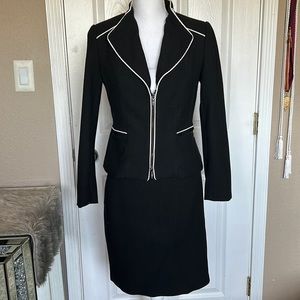 White House Black Market black blazer and skirt set